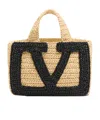 Valentino Garavani Viva Superstar Crochet Small Tote Bag In Neutral