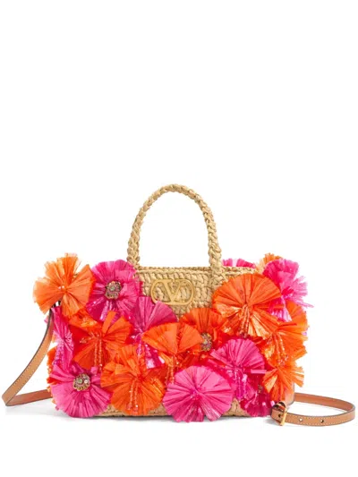 Valentino Garavani Woven Tote Bag In Neutrals