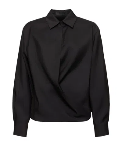 Valentino Wool Shirt In Black