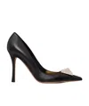 Valentino One Stud 100mm Crystal-embellished Pumps In Black