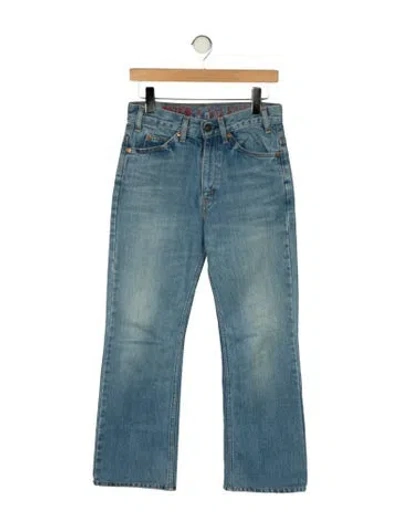 Pre-owned Valentino X Levi's High-rise Flared Jeans In Blue