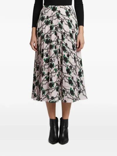 Pre-owned Valentino X Undercover Pleated Midi Skirt In Pink