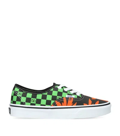 VALENTINO GARAVANI X VANS CANVAS CHECKERBOARD AND PALM LEAF SNEAKERS