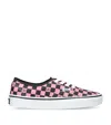 Valentino Garavani And Vans Low-top Trainer In Fabric With Vlogo Checkerboard Print In Pink