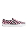 Valentino Garavani  Garavani And Vans Fabric Slip-on Trainer With Vlogo Checkerboard Print In Pink
