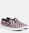 Valentino Garavani And Vans Fabric Slip-on Trainer With Vlogo Checkerboard Print In Multi