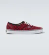 Valentino Garavani  Garavani And Vans Low-top Trainer In Fabric With Vlogo Checkerboard Pri In Black