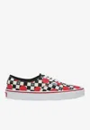Valentino Garavani And Vans Low-top Trainer In Fabric With Vlogo Checkerboard Print And Polka Dot De In Multi
