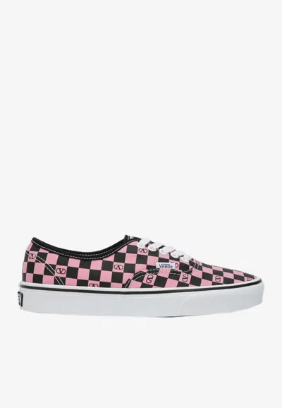 VALENTINO GARAVANI X VANS VLOGO CHECKERBOARD CANVAS SNEAKERS