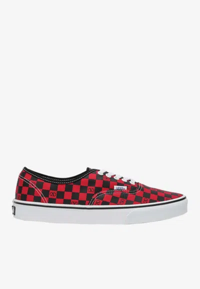 VALENTINO GARAVANI X VANS VLOGO CHECKERBOARD CANVAS SNEAKERS