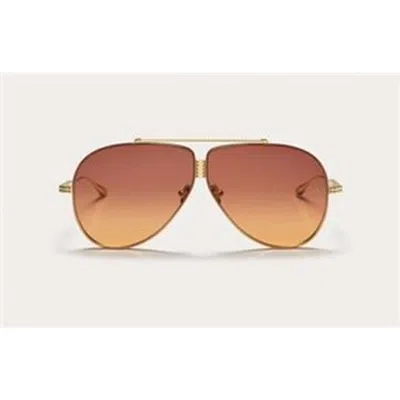 Valentino Xvi Violet Orange Gradient Pilot Unisex Sunglasses Vls-100 D 64 In Metallic