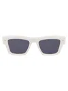 Valentino Xxii - Ltd500 Sunglasses In White - Yellow Gold W/dark Grey