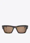 Valentino 'rockstud' Sunglasses In Brown
