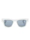 Valentino Sonnenbrille Mit Eckigem Gestell In Weiss