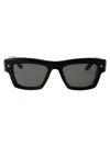 Valentino Women's Black Acetate Sunglasses In Black - White Gold W/dark Green Lenses