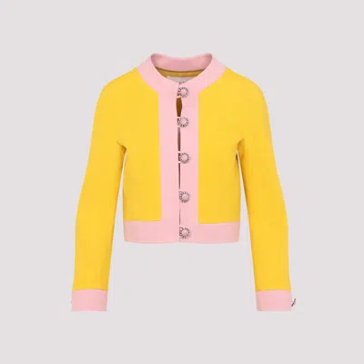 VALENTINO YELLOW CREPE COUTURE JACKET