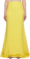 Valentino Garavani Woman Maxi Skirt Yellow Size 6 Silk In Mus Tuscan Sun