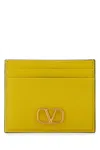 Valentino Yellow Leather Card Holder