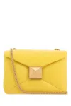 Valentino Yellow Nappa Leather One Stud Shoulder Bag
