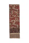 Valentino Garavani Yellow Orange Bordeaux Paisley Silk Bandeau Scarf 15x180 Cm Women In Yellow