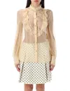 Valentino Garavani Chiffon Blouse With Mock Neck