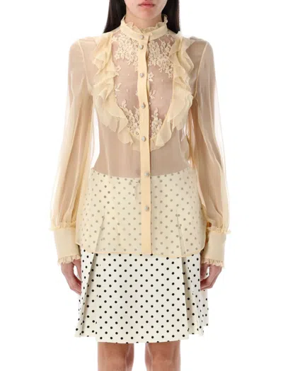 VALENTINO YELLOW SILK SHIRT
