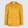 Valentino Mens Patch-pocket Mohair-blend Cable Knit Cardigan Ocra In Ochre