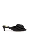 Valentino Garavani Yolande Bow Pointed Toe Mule Pump In Black