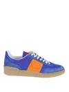 Valentino Multicolor Split Leather And Leather Upvillage Sneakers In Azul