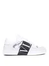 Valentino White Low-top Calfskin Vl7n Sneakers In Blanco