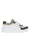 Valentino Stud Xl Low-top Sneakers With Contrasting Panels In Blanco