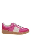 Valentino Upvillage Embossed Leather-trimmed Paneled Suede Sneakers In Color Carne Y Neutral