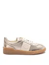 Valentino Garavani Upvillage Panelled Metallic Leather Sneakers In Gold