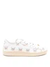 Valentino Artistic Maison Cat Leather Sneakers In Multi