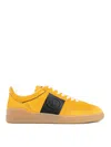 Valentino Upvillage Leather And Nylon Low Top Sneaker In Orange