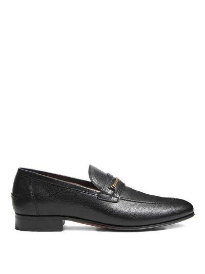 Valentino Garavani Vlogo Signautre Leather Loafers In Black