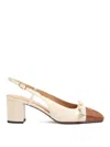 Valentino Valet Du Roi Block Heel Slingback Sandals In White
