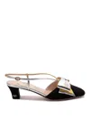 Valentino Bowow T. 45 Mid Heel Pumps In Gold