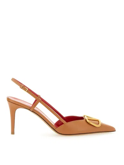 Valentino Garavani Court Shoes In Light Brown