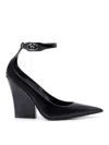 Valentino Vlogo Lockette 105 Patent Leather Wedges In Negro