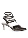 Valentino Pumps With Rockstud Straps In Black