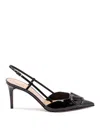 Valentino `vlogo Signature` Slingbacks In Black