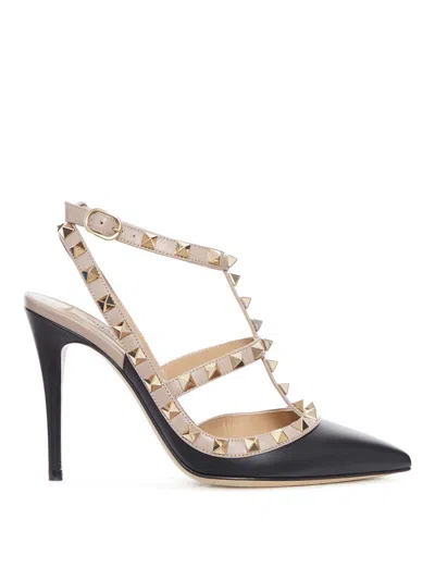 VALENTINO GARAVANI ROCKSTUD LEATHER PUMPS