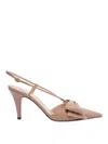 Valentino Bowow 85 Leather Slingback Pumps