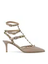 Valentino Rockstud Pumps With 65mm Straps In Multi