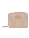 Valentino Zip Around Wallet Quiltie 67 In Metallic