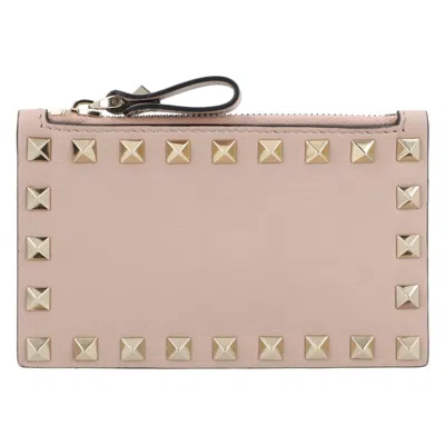 Valentino Garavani Valentino Zip Card Holder In Neutral