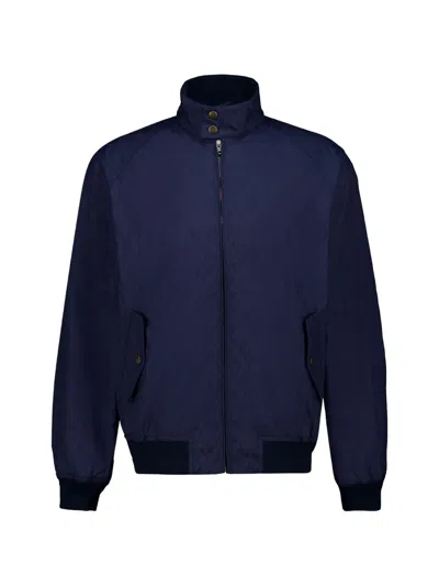 Valentino Zip-up Bomber Jacket In Blue