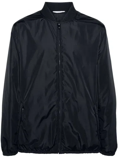 Valentino Zip-up Padded Bomber Jacket In Blue