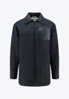 Valentino Men Padded And Quilted Nylon Jacket With Iconic Studs